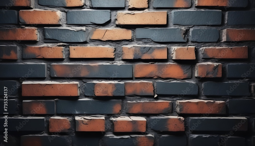old brickwall texture, some grey bricks in it, uneven, ruined old brickwall texture, some grey bricks in it, uneven, ruined