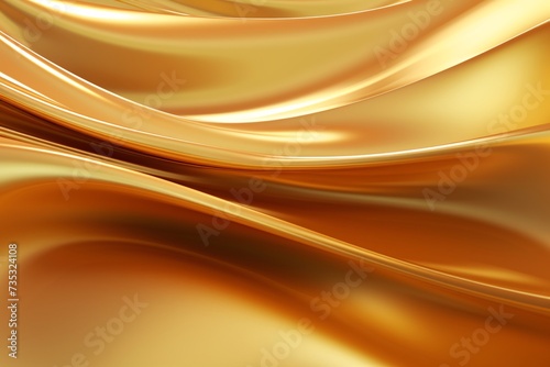 a gold wavy fabric with a few folds