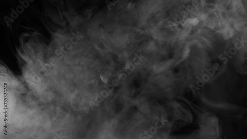 Smoke on a black background. Vape smoke spread