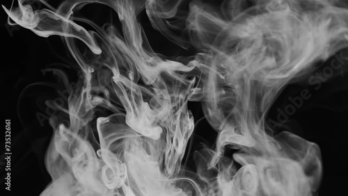 Smoke on a black background. Vape smoke spread