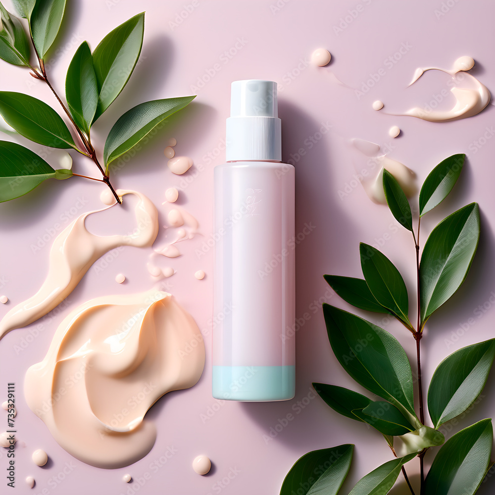 Bottle of moisturizer, skin care lotion, macap Bottle of moisturizer, skin care lotion, macap