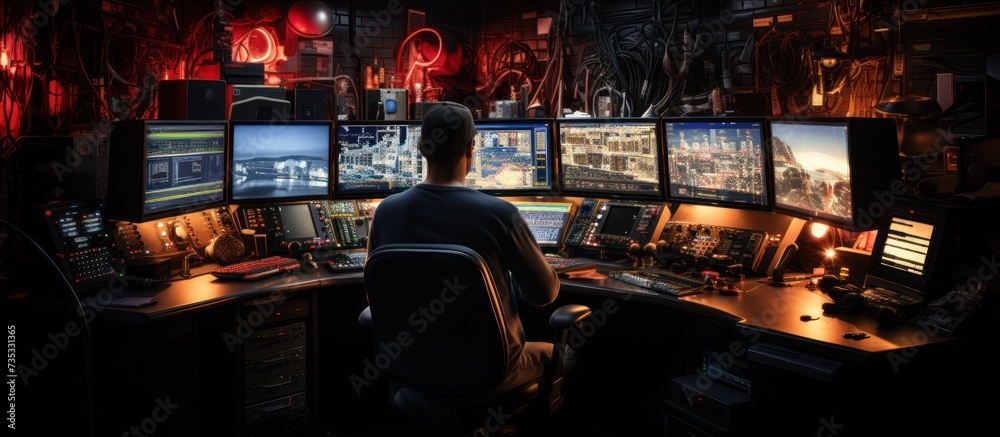 Portrait of the fire control system room