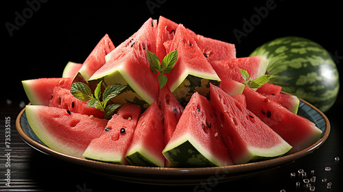 3d rendered photo of watermelon made with generative AI