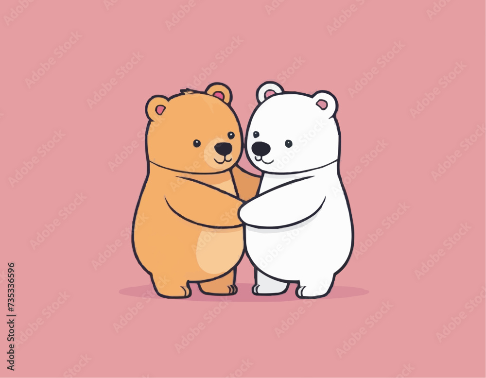 Cute animal couples romantic characters. Animals in love, hugging and hold hands. Funny cartoon bear and leo, valentine day classy vector clipart
Cute animal couples romantic characters. Animals in love, hugging and hold hands. Funny cartoon bear and leo, valentine day classy vector clipart