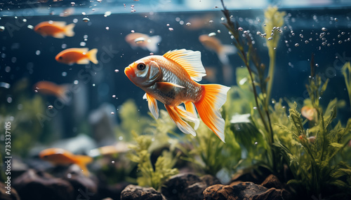 fish in an aquarium.  © Juli Puli