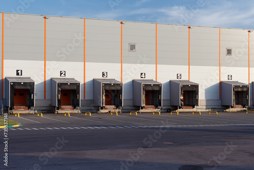 Loading area of a logistics transport hub.