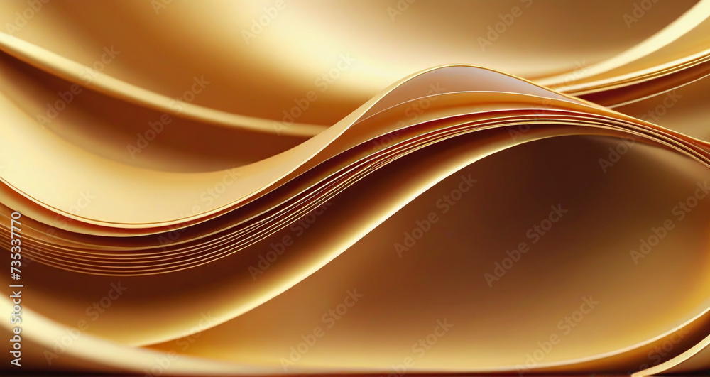 Fototapeta premium abstract golden wave background