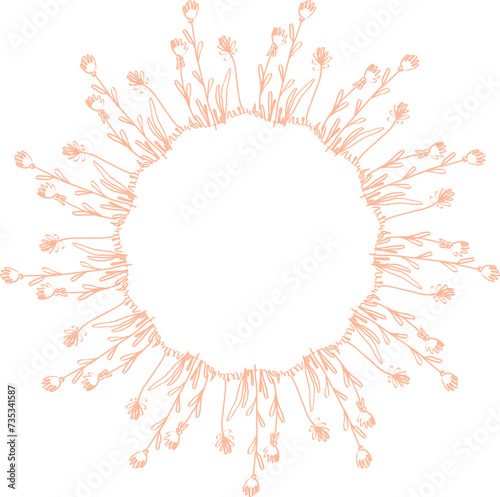 abstract floral frame