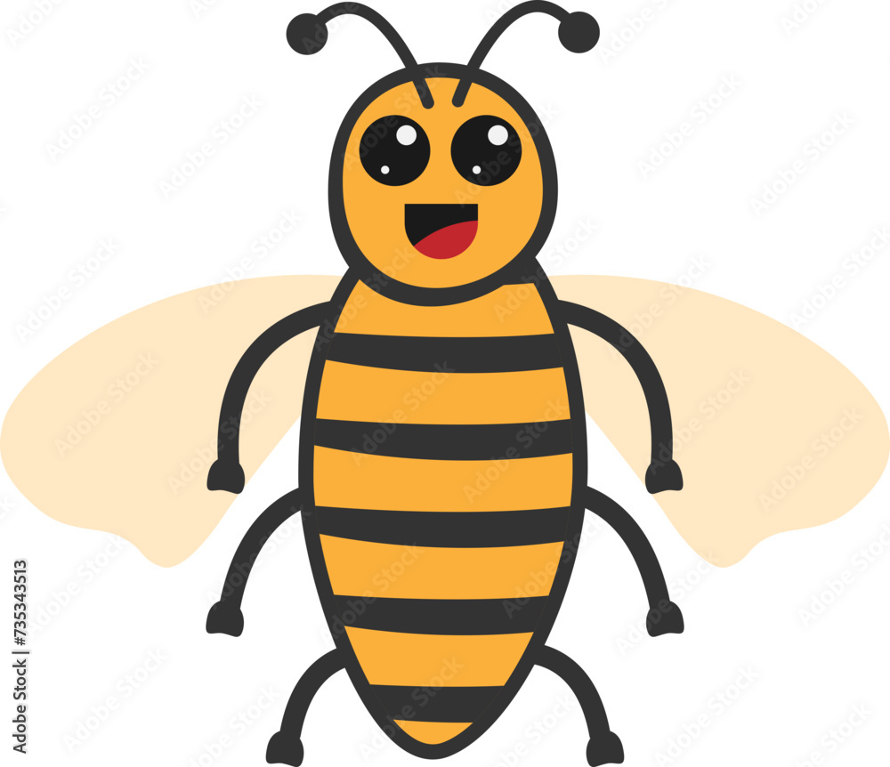Cute Bee insect Expression Cute Bee insect Expression