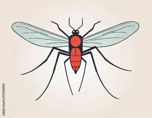 Mosquito the carrier of dengue fever and zika virus. Mosquito control concept. vector illustration design

