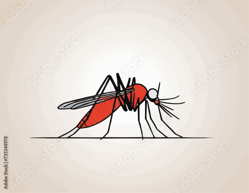 Mosquito the carrier of dengue fever and zika virus. Mosquito control concept. vector illustration design

