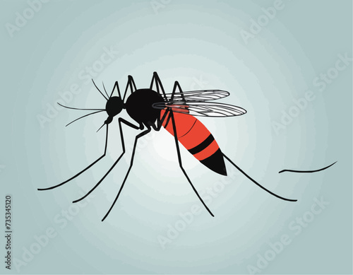 Mosquito the carrier of dengue fever and zika virus. Mosquito control concept. vector illustration design

