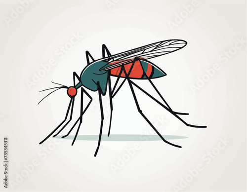 Mosquito the carrier of dengue fever and zika virus. Mosquito control concept. vector illustration design

