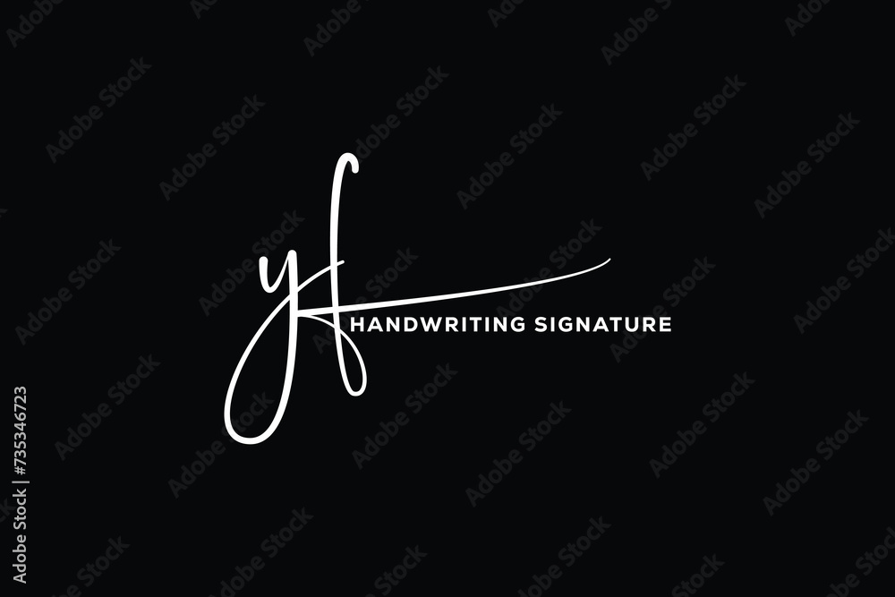 YF initials Handwriting signature logo. YF Hand drawn Calligraphy lettering Vector. YF letter real estate, beauty, photography letter logo design. YF initials Handwriting signature logo. YF Hand drawn Calligraphy lettering Vector. YF letter real estate, beauty, photography letter logo design.