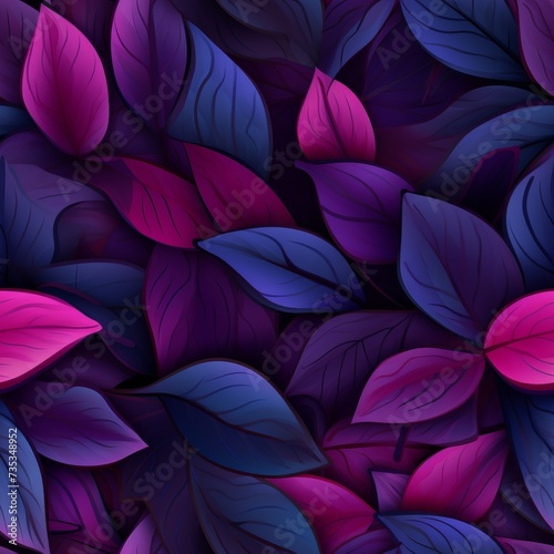 Stunning purple flower petals and leaves. natures captivating beauty in exquisite detail