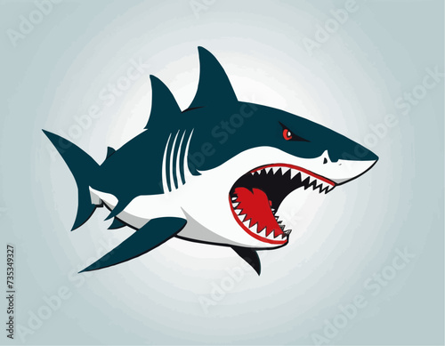 Angry shark symbol