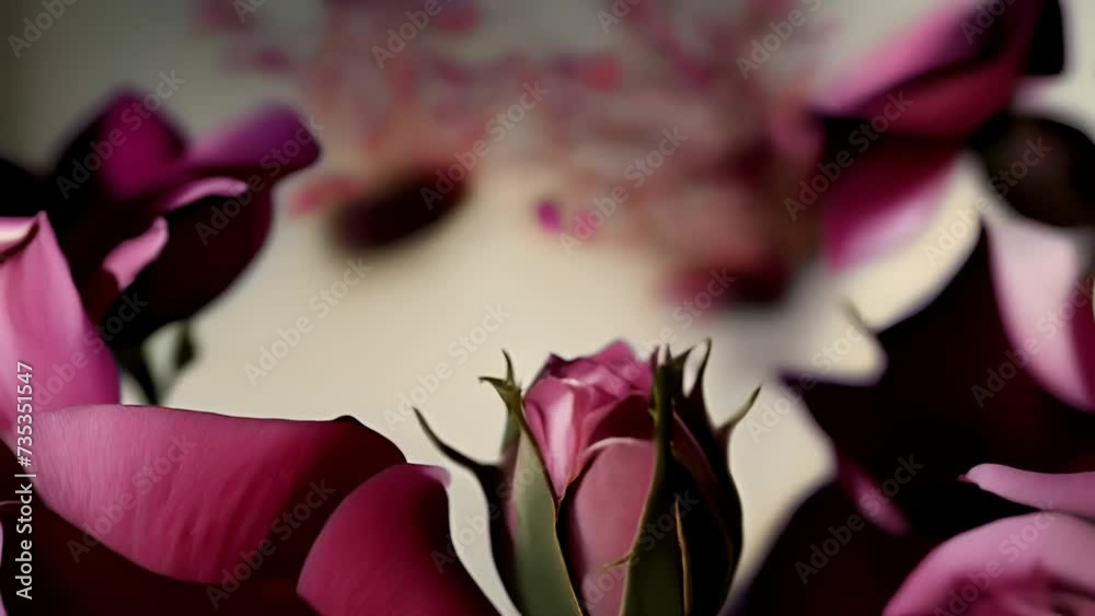 Vidéo Stock Fading rose in vintage style. Flower buds without color and ...