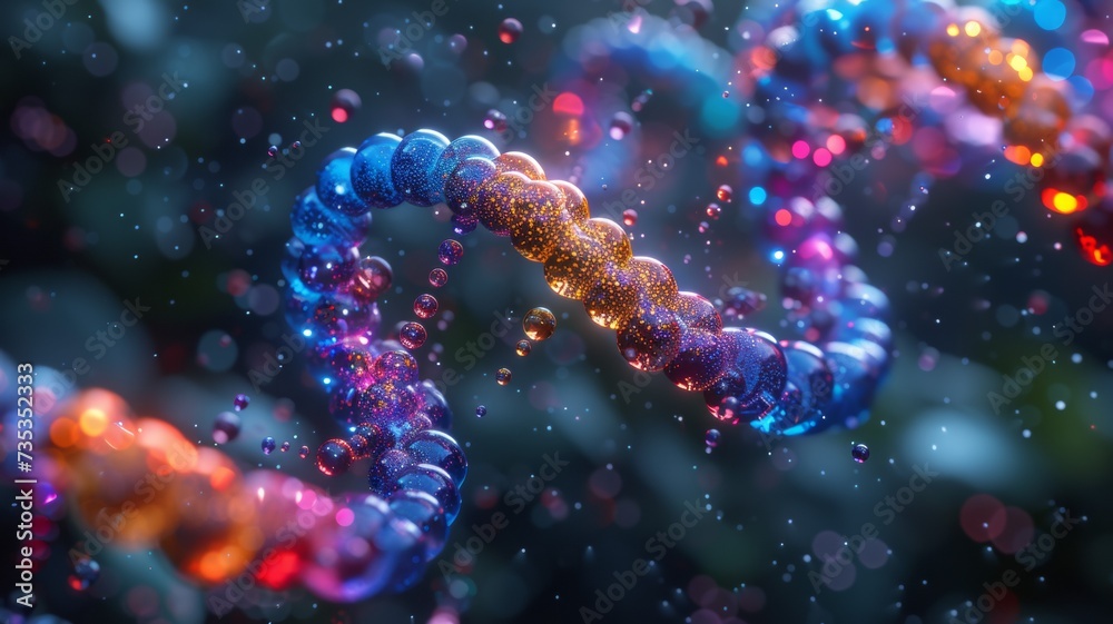 DNA gene helix spiral molecule structure
