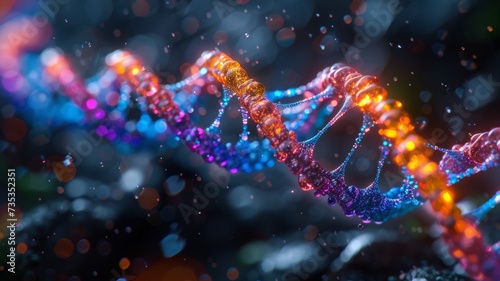DNA gene helix spiral molecule structure 