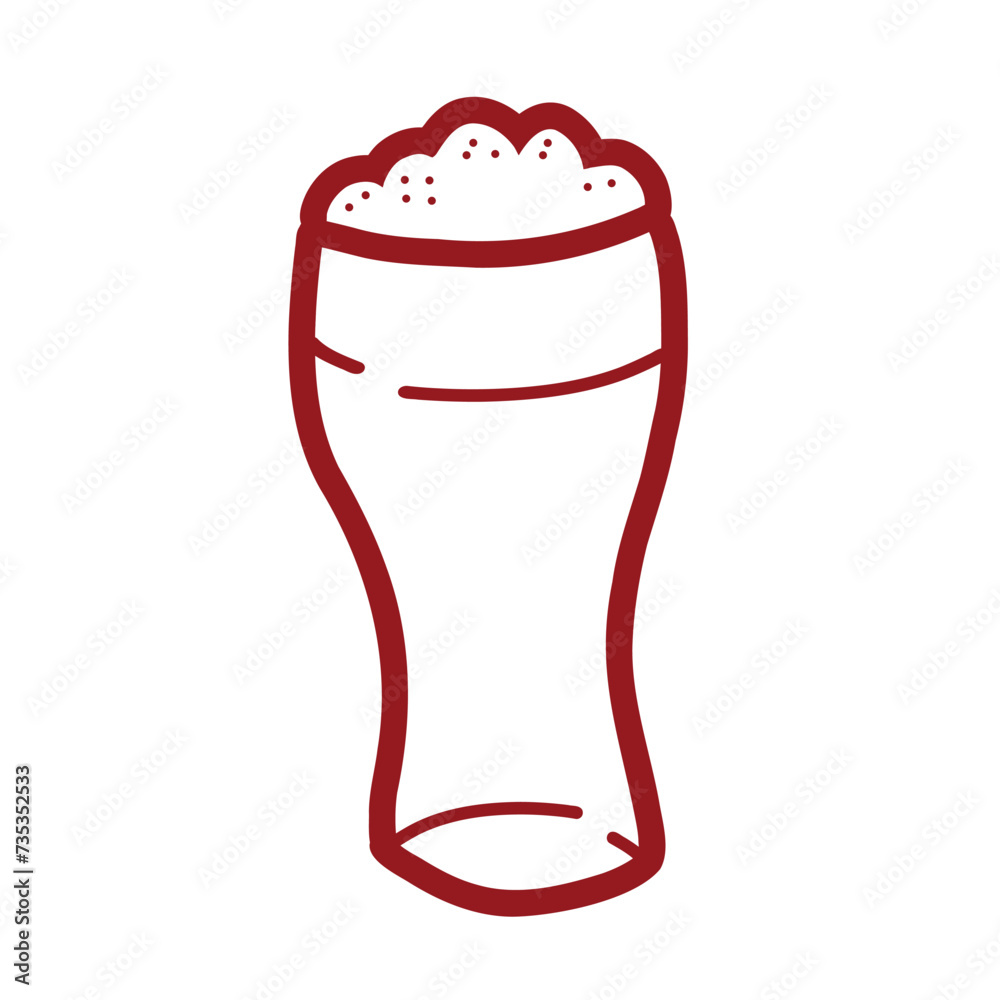 Beer vector illustration flat design line art Beer vector illustration flat design line art