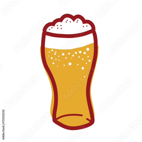 Beer vector illustration flat design colorful