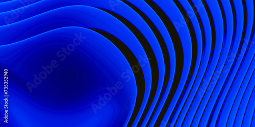 3d rendering Blue Elegance Abstract Curves Graphic Background