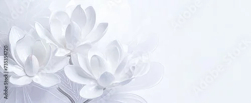 Panel kuchenny z motywem Tapeta, kwiaty wiosenne, biała magnolia, puste miejsce 