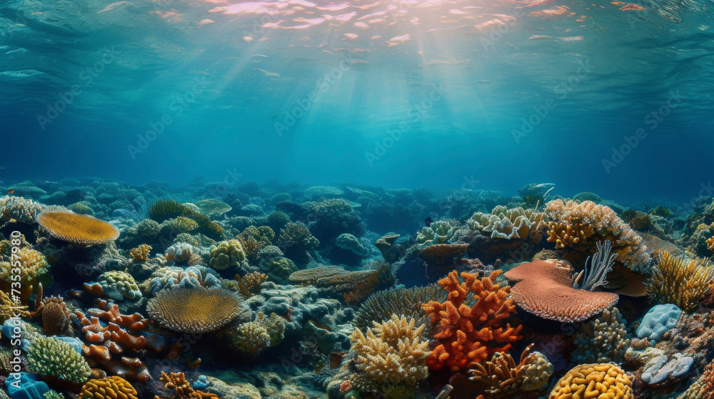 Under the waters surface coral reefs and other marine life struggle to survive as the oil suffocates and pollutes their delicate environment.