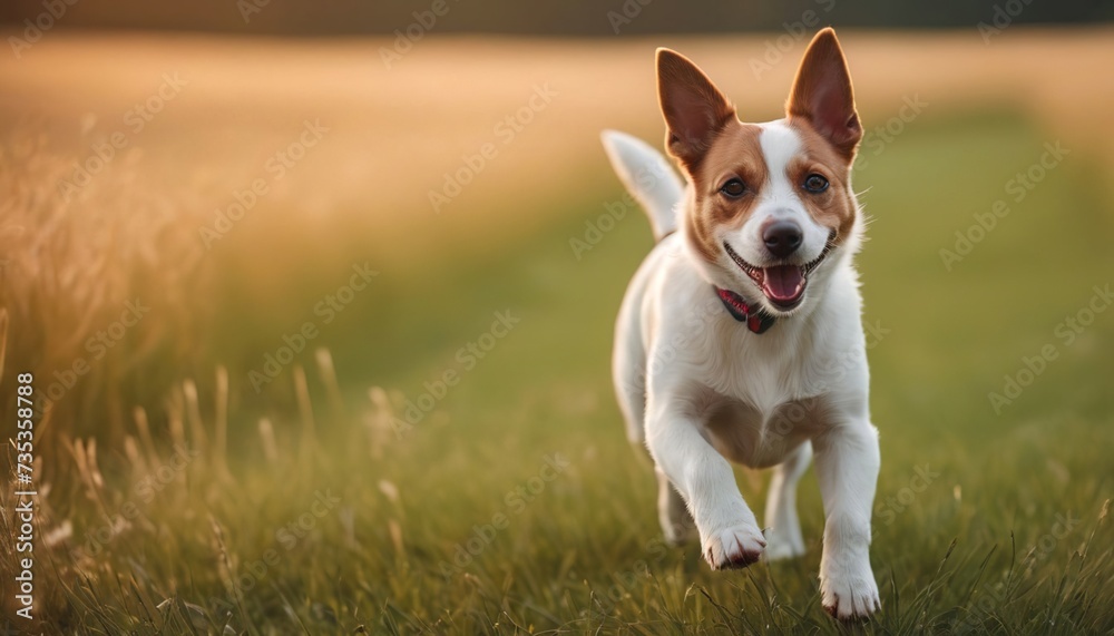 jack russell, dog at dawn, purebred dog in nature, happy dog, beautiful dog jack russell, dog at dawn, purebred dog in nature, happy dog, beautiful dog