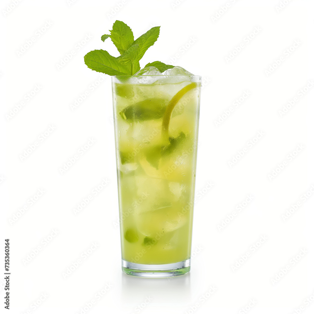 mojito cocktail isolated on white background mojito cocktail isolated on white background