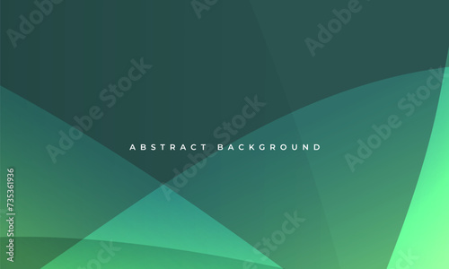 Abstract green minimal background with dynamic wave shapes. Vector illustration