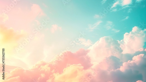 Sky in the morning with pastel clouds