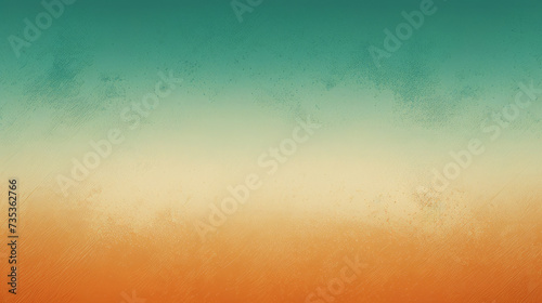 Abstract orange and teal textured background with gradient and scratches