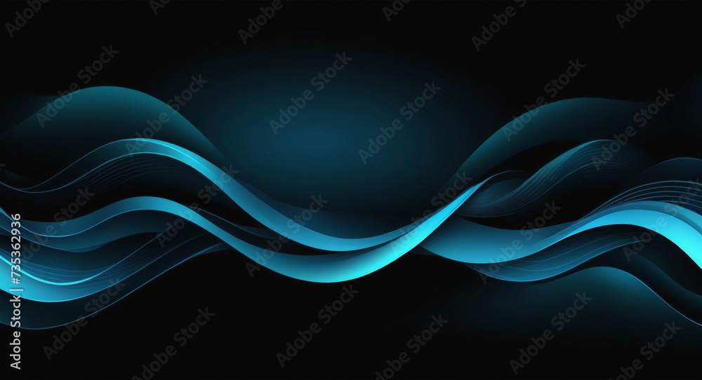 Fototapeta premium abstract blue wave background