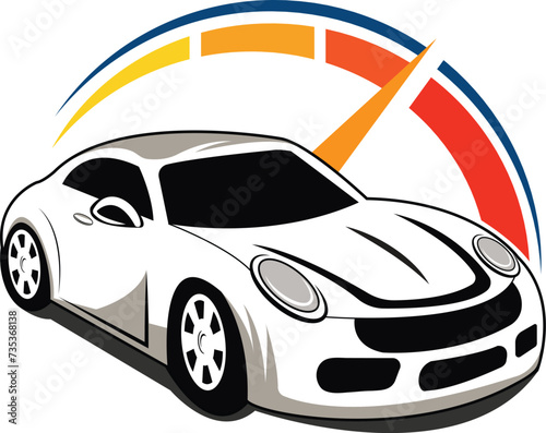 stylish sports car vector design
