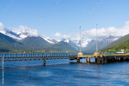 Andalsnes, a town in Rauma Municipality in Møre og Romsdal county, Norway. photo