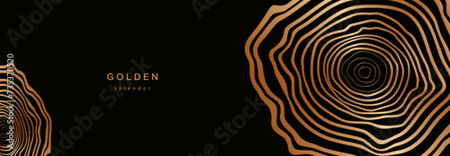 Background of abstract growth rings of a tree.Line design of a wooden stump.Tree cut pattern.Vector topographic map concept. 