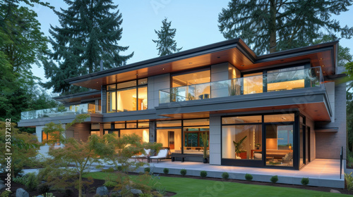 A testament to progressive design this home features floortoceiling windows metallic accents and a sleek exterior that gives off a futuristic vibe.