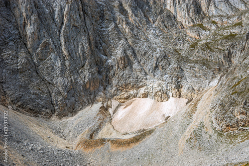 Snezhnika glacier, Europe's southernmost glacial mass, located on the face of Mt. Vihren. photo