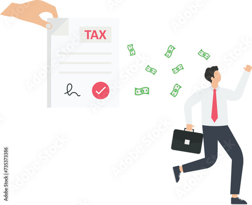 Tax evasion and illegal hide revenue and avoid paying government tax, fraud and money laundering or financial crime concept,
