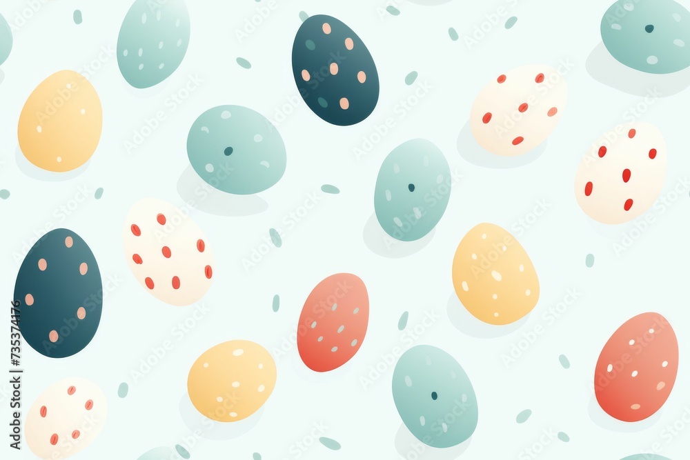 Colorful Eggs on a White Background Colorful Eggs on a White Background