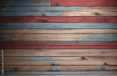 red and white and blue and brown and dark and dirty wood wall wooden plank board texture background	