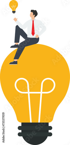 Ambition to aim high and achieve business goal, motivation to success, 