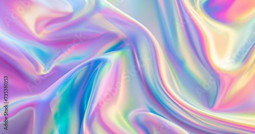 fundo abstrato de folha holográfica nas cores rosa, azul e roxo