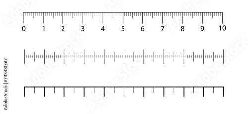 Rulers Inch and metric rulers template. Measuring tool. Blank measuring scale indicator. Scale for a ruler in inches and centimeters PNG photo