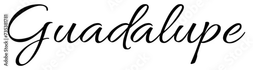 Guadalupe - black color - name written - ideal for websites,, presentations, greetings, banners, cards,, t-shirt, sweatshirt, prints, cricut, silhouette, sublimation


