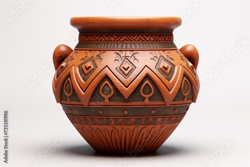 a brown and black pottery
