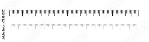 Measuring scale, marking for ruler, marks for tape measure, thermometer scale. Template for a ruler PNG