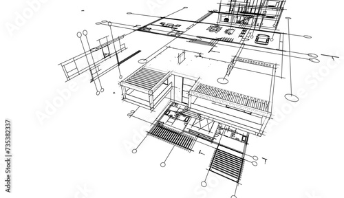 sketch of house