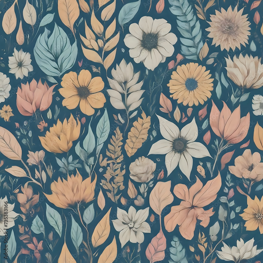Amazing flower pattern background. Amazing flower pattern background.